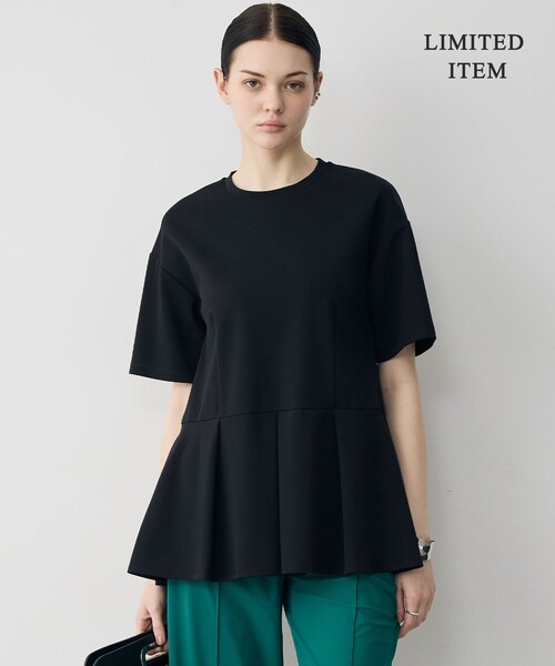 ICB（アイシービー）の「【WEB限定】 ライトダンボール ペプラムプルオーバー（Tシャツ/カットソー・レディース・ブラック系/ブルー系/イエロー系/アイボリー系・LARGE/X-LARGE）」の2枚目の写真