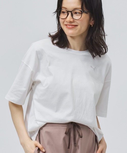 PUMA（プーマ）の「プーマ PUMA ESS ELEVATED クール コクーン SS Tシャツ（Tシャツ/カットソー・レディース・サックスブルー/ブラック/ホワイト・S/M/L/XL）」の2枚目の写真