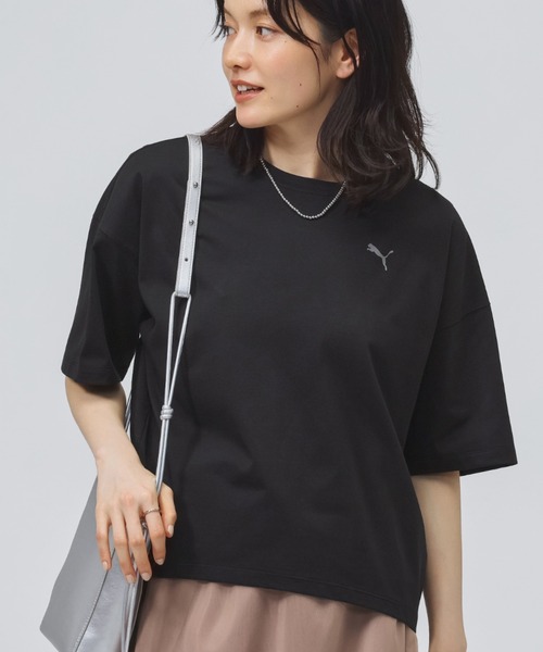 PUMA（プーマ）の「プーマ PUMA ESS ELEVATED クール コクーン SS Tシャツ（Tシャツ/カットソー・レディース・サックスブルー/ブラック/ホワイト・S/M/L/XL）」の3枚目の写真