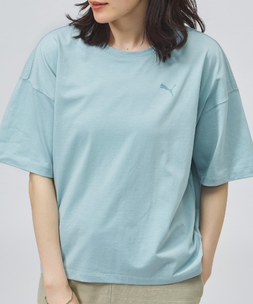 PUMA（プーマ）の「プーマ PUMA ESS ELEVATED クール コクーン SS Tシャツ（Tシャツ/カットソー・レディース・サックスブルー/ブラック/ホワイト・S/M/L/XL）」の22枚目の写真