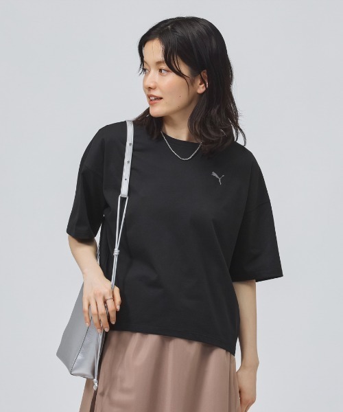 PUMA（プーマ）の「プーマ PUMA ESS ELEVATED クール コクーン SS Tシャツ（Tシャツ/カットソー・レディース・サックスブルー/ブラック/ホワイト・S/M/L/XL）」の11枚目の写真