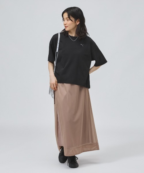 PUMA（プーマ）の「プーマ PUMA ESS ELEVATED クール コクーン SS Tシャツ（Tシャツ/カットソー・レディース・サックスブルー/ブラック/ホワイト・S/M/L/XL）」の14枚目の写真