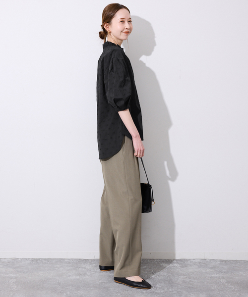 SLOBE IENA(スローブイエナ)の「《WEB・一部店舗限定》フラワー刺繍5分袖ブラウス(シャツ/ブラウス・レディース・スカイブルー/ブラック/ピンク・FREE)」の7枚目の写真