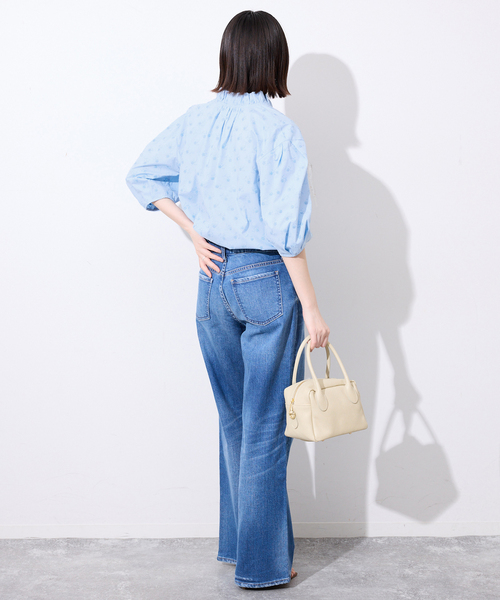 SLOBE IENA(スローブイエナ)の「《WEB・一部店舗限定》フラワー刺繍5分袖ブラウス(シャツ/ブラウス・レディース・スカイブルー/ブラック/ピンク・FREE)」の15枚目の写真