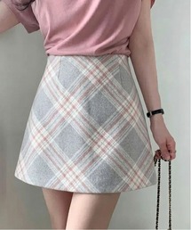Y2K レトロチェック ミニスカパンスカート