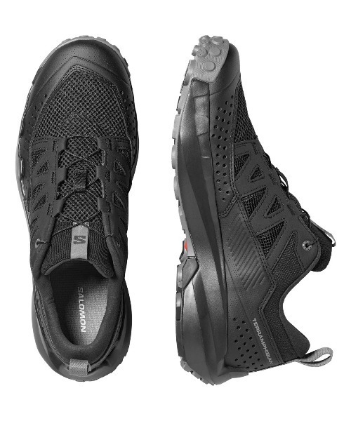 SALOMON(サロモン)の「SALOMON TERRAMPHIBIAN(サロモン テランフィビアン M)(スニーカー・メンズ・ブラック系・25.5cm/26cm/26.5cm/27cm/27.5cm/28cm/28.5cm/29cm/30cm)」の2枚目の写真
