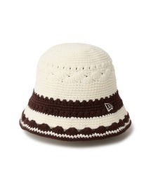 NEW ERA（ニューエラ）の「NEW ERA CROCHET KNIT BORDER BUCKET（ニューエラ クロシェ ニット ボーダー バケット）（ハット）」