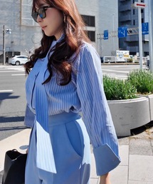 THEODORIC.dy（セオドリックディ）の「ストライプライン セットアップ(美シルエット/3サイズ展開)（セットアップ）」