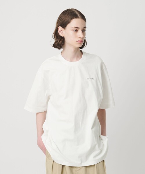 <NICE WEATHER> Smoulder Logo T‑shirt — футболка с логотипом