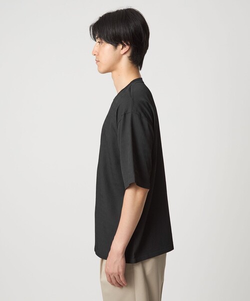 A DAY IN THE LIFE UNITED ARROWS（アデイインザライフユナイテッドアローズ）の「ウェイブ シャーリング リラックス カットソー＜A DAY IN THE LIFE＞（Tシャツ/カットソー・メンズ・ブラック/ナチュラル・L/M）」の7枚目の写真