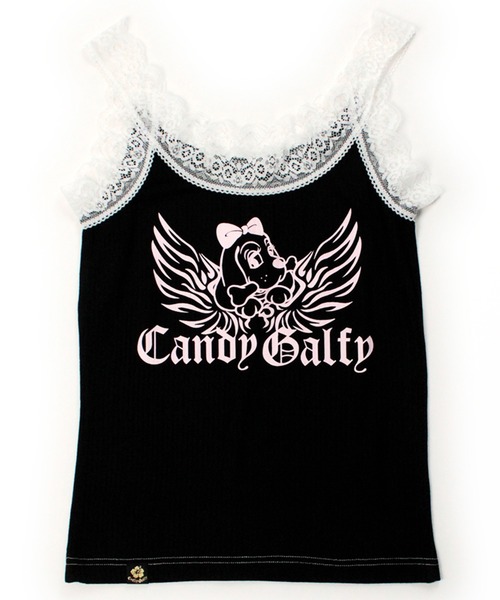 GALFY（ガルフィー）の「【GALFY/ガルフィー】小悪魔♪レースタンク（タンクトップ・レディース・ライトグリーン/ブラック/ピンク・FREE）」の4枚目の写真