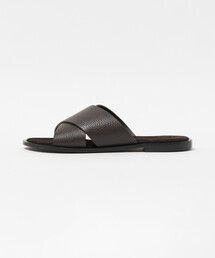 別注】＜L/UCCA＞ GRAIN LEATHER CROSS SANDAL/グレインレザー クロス