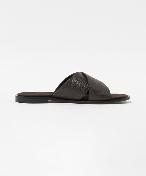 UNITED ARROWS（ユナイテッドアローズ）の「【別注】＜L/UCCA＞ GRAIN LEATHER CROSS SANDAL/グレインレザー クロスサンダル（サンダル・メンズ・ダークブラウン・41/40/42/43）」の4枚目の写真