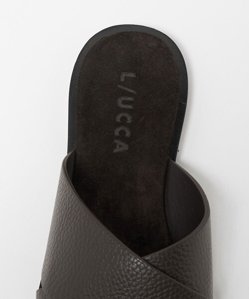 UNITED ARROWS（ユナイテッドアローズ）の「【別注】＜L/UCCA＞ GRAIN LEATHER CROSS SANDAL/グレインレザー クロスサンダル（サンダル・メンズ・ダークブラウン・41/40/42/43）」の7枚目の写真