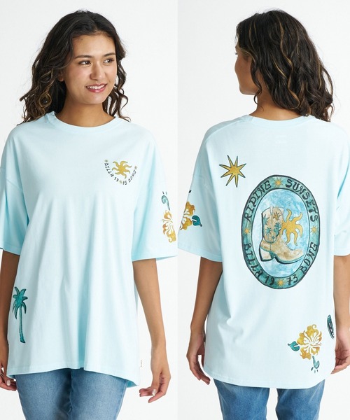 BILLABONG(ビラボン)の「BILLABONG ウィメンズ GRAHIC LOOSE FIT COOL DRY TEE Tシャツ 【2026年夏モデル】(Tシャツ/カットソー・レディース・ホワイト/アイボリー/ブルー系その他/レッド系その他・MEDIUM)」の1枚目の写真