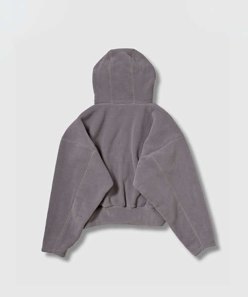 HOLIDAY(ホリデイ)の「CLASSIC FLEECE ZIP-UP HOODIE クラシックフリースジップアップフーディー(パーカー・レディース・グレー/ブラック・ONE SIZE)」の3枚目の写真