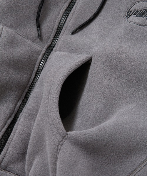 HOLIDAY(ホリデイ)の「CLASSIC FLEECE ZIP-UP HOODIE クラシックフリースジップアップフーディー(パーカー・レディース・グレー/ブラック・ONE SIZE)」の5枚目の写真