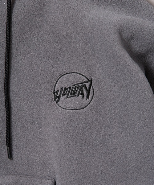 HOLIDAY(ホリデイ)の「CLASSIC FLEECE ZIP-UP HOODIE クラシックフリースジップアップフーディー(パーカー・レディース・グレー/ブラック・ONE SIZE)」の8枚目の写真