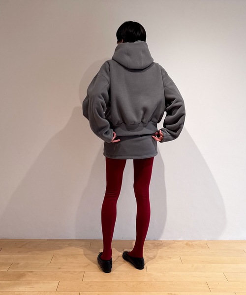HOLIDAY(ホリデイ)の「CLASSIC FLEECE ZIP-UP HOODIE クラシックフリースジップアップフーディー(パーカー・レディース・グレー/ブラック・ONE SIZE)」の12枚目の写真