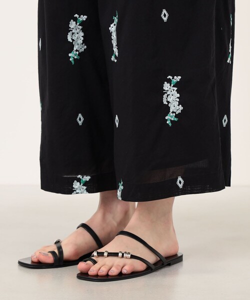 NE QUITTEZ PAS!（ヌキテパ）の「ne Quittez pas Cotton Voile Jasmin パンツ（その他パンツ・レディース・ブラック系その他/ブルー系その他・S）」の6枚目の写真