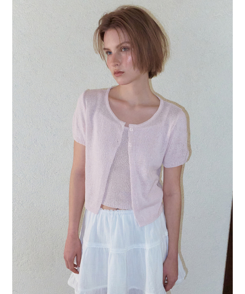 ETMON(エトモン)の「Two Button Cardigan SET, Light Pink(カーディガン/ボレロ・レディース・その他・F)」の5枚目の写真