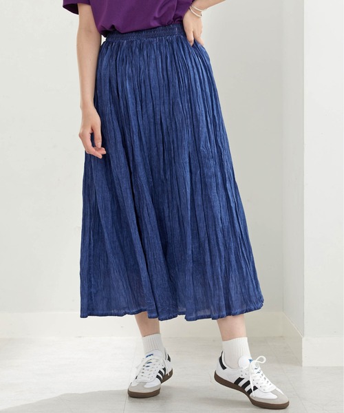 BELLUNA PLUS(ベルーナ)の「<INDIA>デニム調スカート(スカート・レディース・ネイビー/ブルー・MEDIUM/X-LARGE/LARGE)」の2枚目の写真