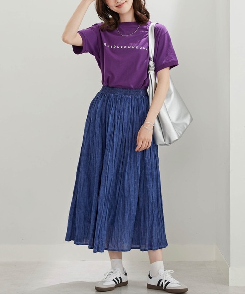 BELLUNA PLUS(ベルーナ)の「<INDIA>デニム調スカート(スカート・レディース・ネイビー/ブルー・MEDIUM/X-LARGE/LARGE)」の7枚目の写真
