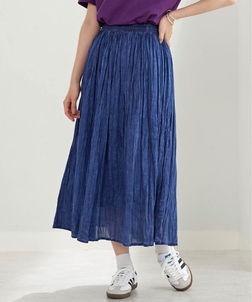 BELLUNA PLUS(ベルーナ)の「<INDIA>デニム調スカート(スカート・レディース・ネイビー/ブルー・MEDIUM/X-LARGE/LARGE)」の5枚目の写真