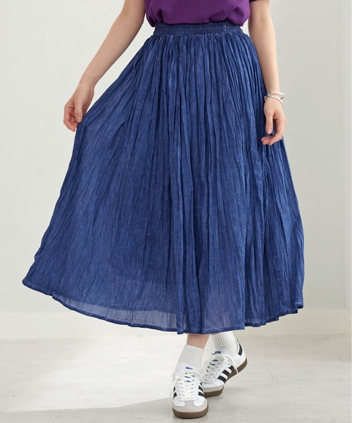 BELLUNA PLUS(ベルーナ)の「<INDIA>デニム調スカート(スカート・レディース・ネイビー/ブルー・MEDIUM/X-LARGE/LARGE)」の6枚目の写真