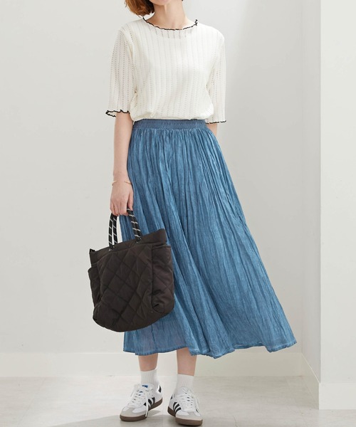 BELLUNA PLUS(ベルーナ)の「<INDIA>デニム調スカート(スカート・レディース・ネイビー/ブルー・MEDIUM/X-LARGE/LARGE)」の11枚目の写真