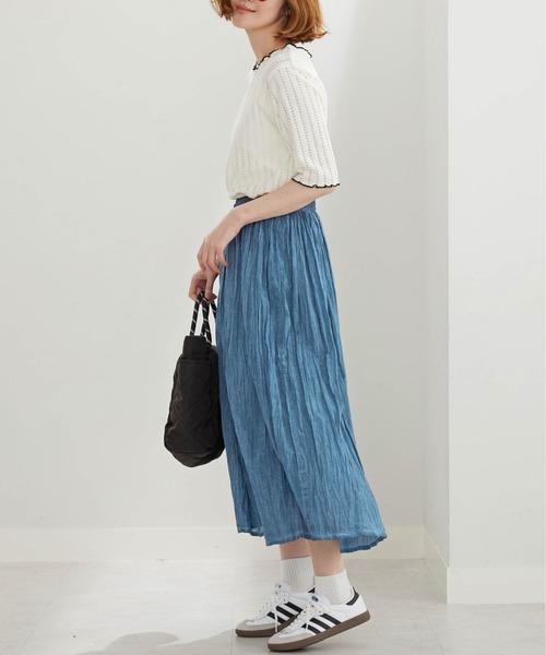 BELLUNA PLUS(ベルーナ)の「<INDIA>デニム調スカート(スカート・レディース・ネイビー/ブルー・MEDIUM/X-LARGE/LARGE)」の13枚目の写真