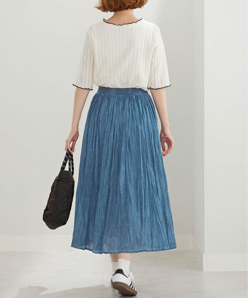 BELLUNA PLUS(ベルーナ)の「<INDIA>デニム調スカート(スカート・レディース・ネイビー/ブルー・MEDIUM/X-LARGE/LARGE)」の14枚目の写真