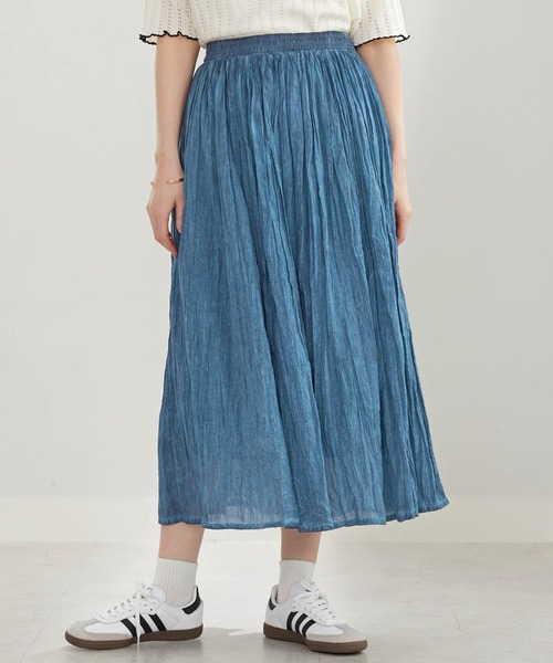 BELLUNA PLUS(ベルーナ)の「<INDIA>デニム調スカート(スカート・レディース・ネイビー/ブルー・MEDIUM/X-LARGE/LARGE)」の9枚目の写真