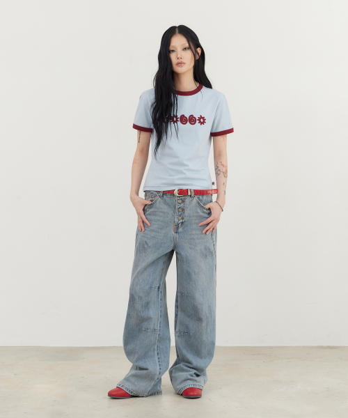 TONY LAWRENCE（トニーローレンス）の「[W]シンボルロゴアプリケリングTシャツライトブルー（Tシャツ/カットソー・レディース・その他・FREE）」の5枚目の写真