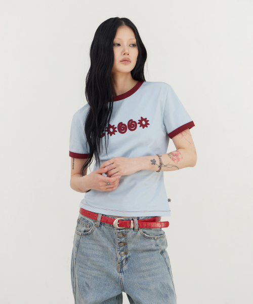 TONY LAWRENCE（トニーローレンス）の「[W]シンボルロゴアプリケリングTシャツライトブルー（Tシャツ/カットソー・レディース・その他・FREE）」の4枚目の写真