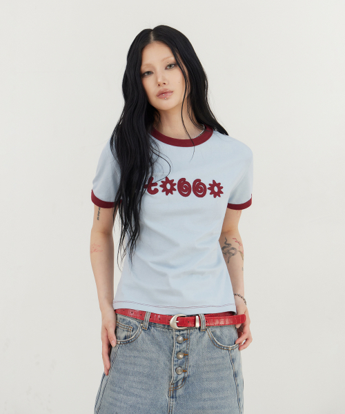TONY LAWRENCE（トニーローレンス）の「[W]シンボルロゴアプリケリングTシャツライトブルー（Tシャツ/カットソー・レディース・その他・FREE）」の3枚目の写真