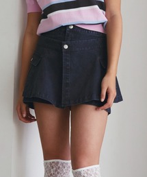 SOEMIN | Cargo skirt and shorts／ラップスカートショートパンツセット(カーゴパンツ)