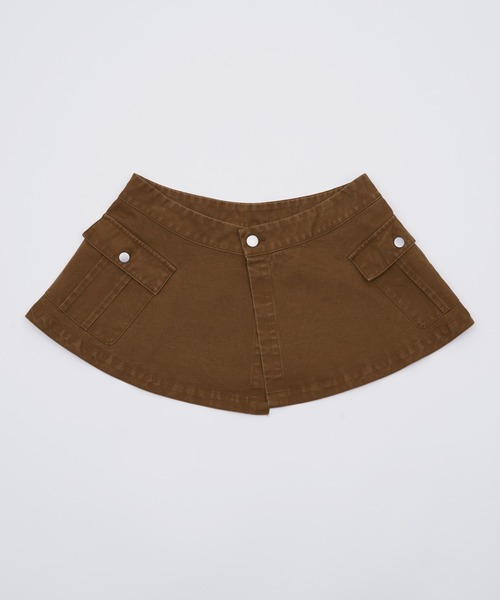 SOEMIN(ソミン)の「Cargo skirt and shorts/ラップスカートショートパンツセット(カーゴパンツ・レディース・ネイビー/ベージュ・FREE)」の21枚目の写真