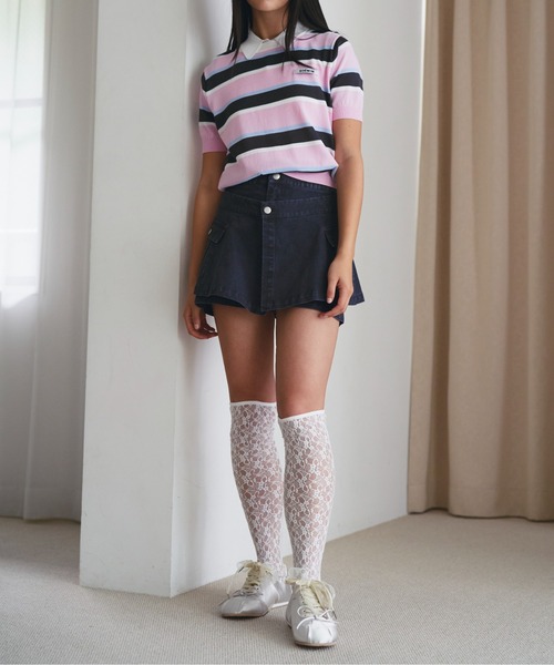 SOEMIN(ソミン)の「Cargo skirt and shorts/ラップスカートショートパンツセット(カーゴパンツ・レディース・ネイビー/ベージュ・FREE)」の11枚目の写真