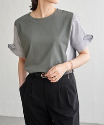 ikka（イッカ）の「【接触冷感】異素材切り替えプルオーバー（Tシャツ/カットソー）」