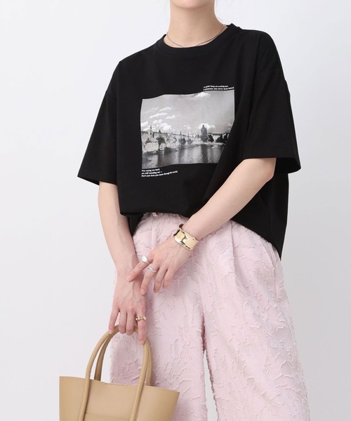 NOAHL(ノアル)の「【NOAHL】接触冷感プリントTシャツ(Tシャツ/カットソー・レディース・ベージュ系/ホワイト系1/ブラック系/ホワイト系/ベージュ系1・L/M)」の3枚目の写真