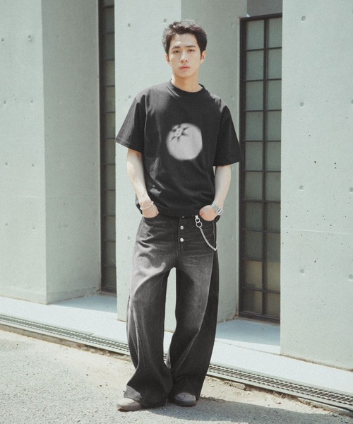 RAGEBLUE（レイジブルー）の「Nuance Graphics Print T-Shirts/ボカシグラフィックTシャツ（Tシャツ/カットソー・メンズ・ホワイト/ネイビー/ブラック・MEDIUM/LARGE）」の11枚目の写真
