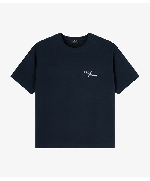 A.P.C.(アーペーセー)の「A.P.C. FRGMT. T-SHIRT FRGMT PRINT 1/LOGO(Tシャツ/カットソー・メンズ・ホワイト/ネイビー・S/XS/XXS/XL/L/M)」の2枚目の写真