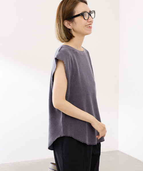 FRAMeWORK（フレームワーク）の「オゾン加工ワッフルフレンチTee（Tシャツ/カットソー・レディース・アイボリー/ライトグレー・FREE）」の19枚目の写真