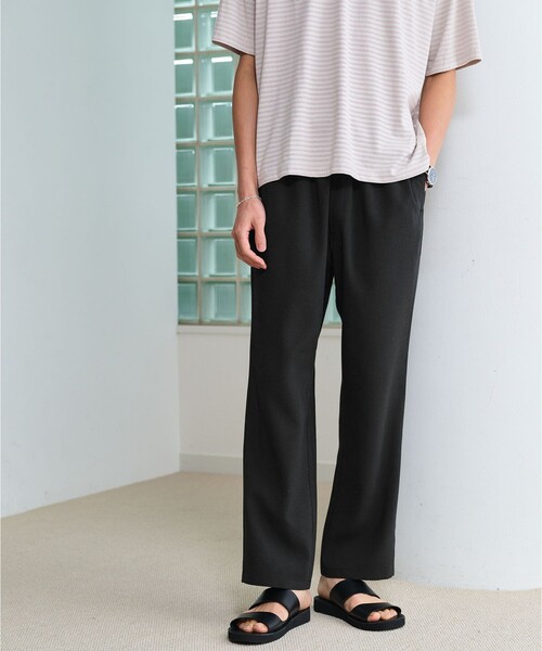 green label relaxing(グリーンレーベルリラクシング)の「テック コード PLAY-PANTS イージーパンツ W3 -ストレッチ・吸水速乾-(その他パンツ・メンズ・グレー系/ブラック/ナチュラル・S/M/XL/L)」の2枚目の写真