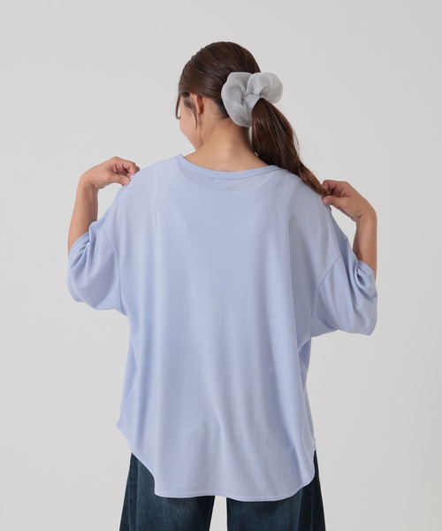 HEART MARKET(ハートマーケット)の「ヘンリーヘムテールチュニック(Tシャツ/カットソー・レディース・ナチュラル/ピンク/ブラック/ブルー/チャコール/ライトパープル・FREE)」の10枚目の写真