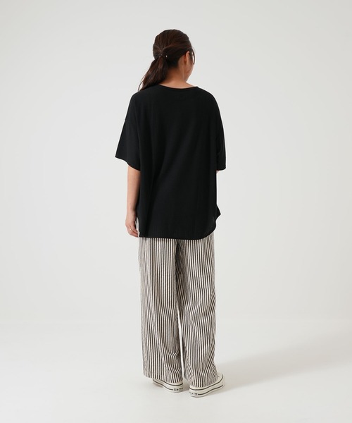 HEART MARKET(ハートマーケット)の「ヘンリーヘムテールチュニック(Tシャツ/カットソー・レディース・ナチュラル/ピンク/ブラック/ブルー/チャコール/ライトパープル・FREE)」の13枚目の写真