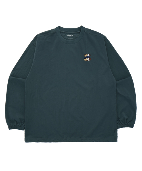 OKSTAR(オクスター)の「キャットフレンズ刺繍ウーブンスウェット(スウェット・レディース・ブルー/ベージュ/ブラック・2XL/LARGE/MEDIUM/X-LARGE)」の4枚目の写真