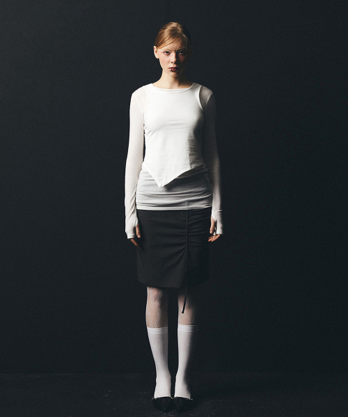 HALF DEVIL US(ハーフデビルアス)の「ストラップシャーリングスカート_カーキ(スカート・レディース・その他・SMALL/MEDIUM)」の2枚目の写真