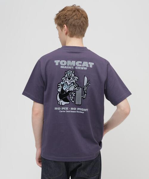 AVIREX(アヴィレックス)の「U.S. NAVY TOMCAT FLOCKY T-SHIRT / トムキャット フロッキープリント 半袖Tシャツ / AVIREX / アヴィレックス(Tシャツ/カットソー・メンズ・ネイビー/ホワイト/ブラック・X-LARGE/XX-LARGE/LARGE/MEDIUM)」の3枚目の写真
